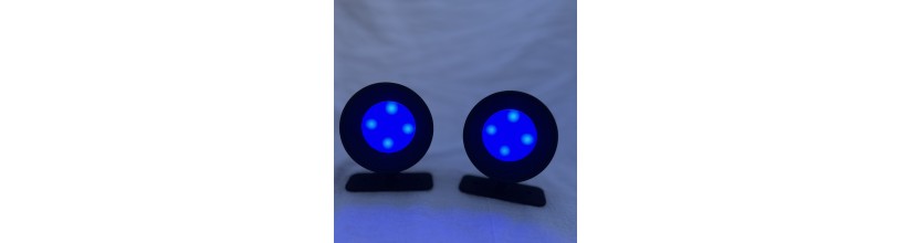 RGB Kleuren Parasolverlichting. Dimbare accu LED-spots met kleur RGBWW + afstandsbediening