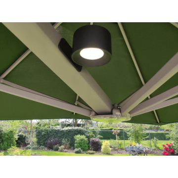 Parasolspot op accu. Set van 2 stuks RGB kleuren en dimbaar | Gipro parasols