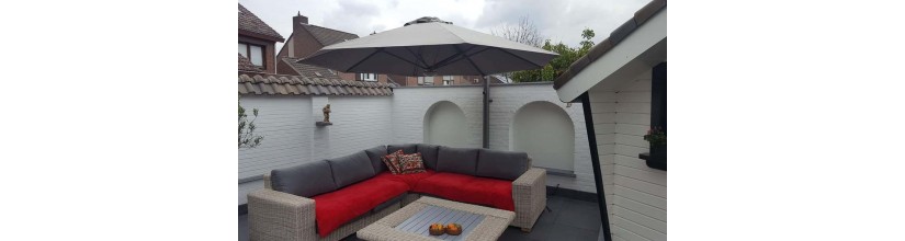 Muurparasol Prostor P6 Uno + Muurbeugels koop je bij Gipro Parasols