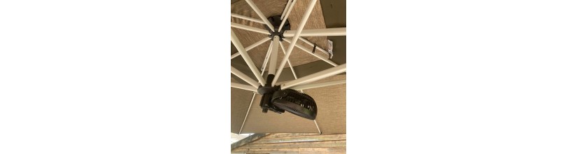 Ventilator voor parasol & zonnescherm - Kantelbaar & draaibaar | Gipro