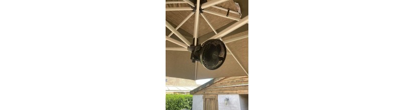 Ventilator voor parasol & zonnescherm - Kantelbaar & draaibaar | Gipro