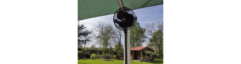 Ventilator voor parasol & zonnescherm - Kantelbaar & draaibaar | Gipro