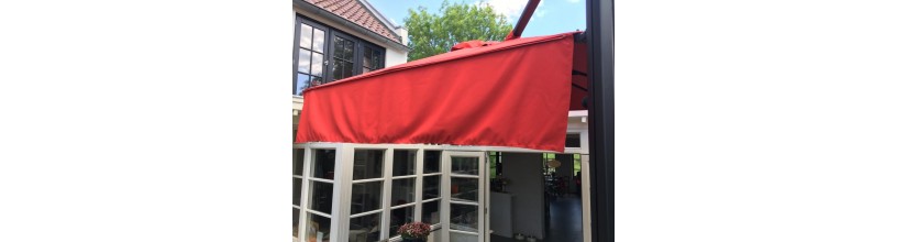 Prostor vierkante parasol met volant - Extra schaduw | Gipro