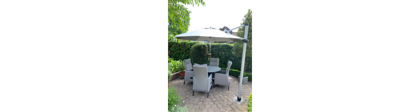 Laterna zwevende parasol 3x3 en 350cm. Ventilerend | Gipro Parasols